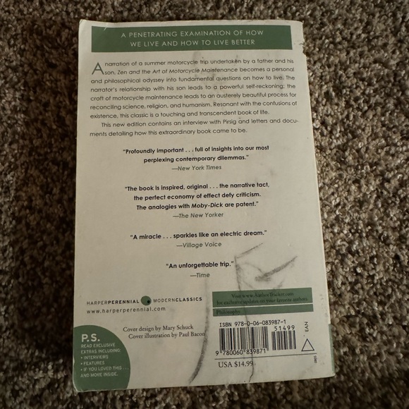 Zen and the Art of Motorcycle Maintenance by Robert M Pirsig - Picture 2 of 2